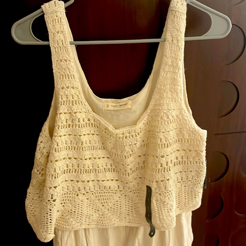 Creme crocheted jumper